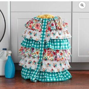 The Pioneer Woman Petal Party Ruffled Laundry Bag with Rope Drawstring